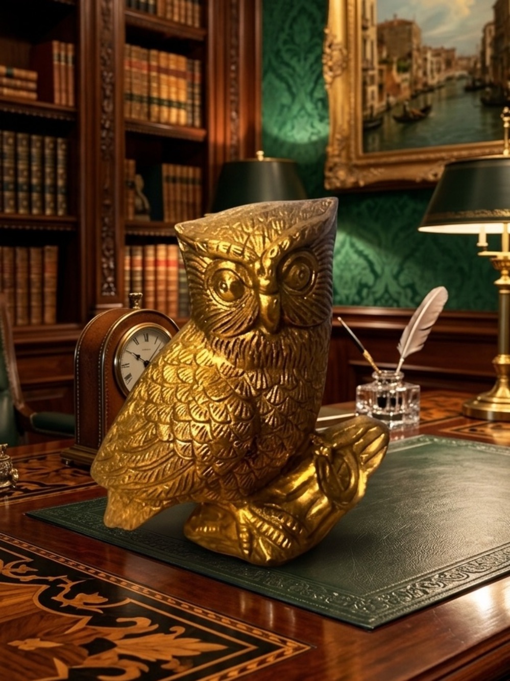 Vintage Owl Brass Figurine - Picture 1 of 3